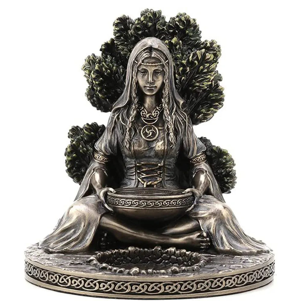 Celtic Goddess Statue Candles Holder