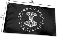 Load image into Gallery viewer, Viking Thor&#39;s Hammer ( Mjolnir) Banner Flag
