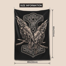 Load image into Gallery viewer, Ravens of Odin Wall Tapestry Decor
