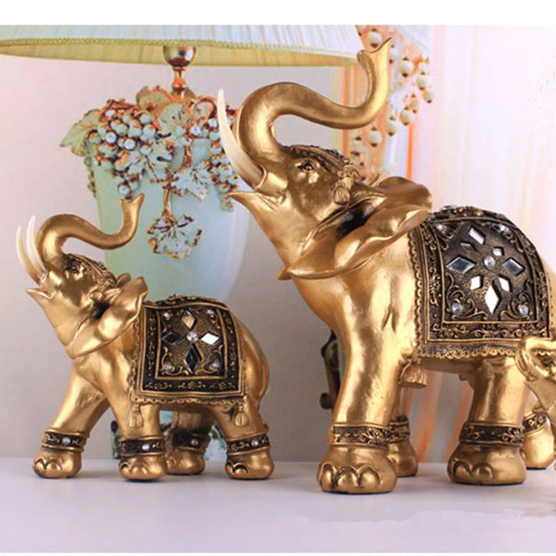 Gold Elephant Statue