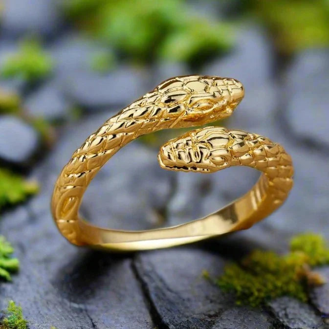 Viking Snake Ring in Ouroboros or Serpent Style with Defined Scales