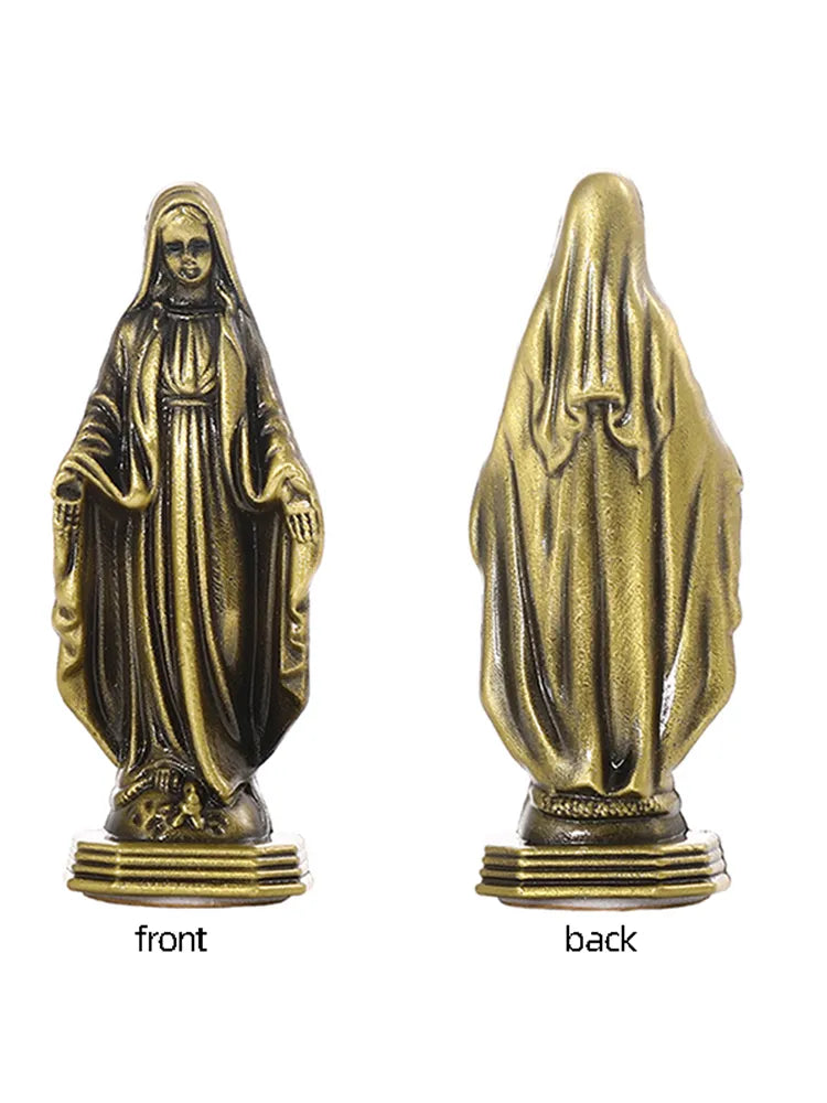 Silver Virgin Mary Statue