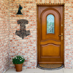 Thor's Hammer Mjolnir Metal Wall Sign