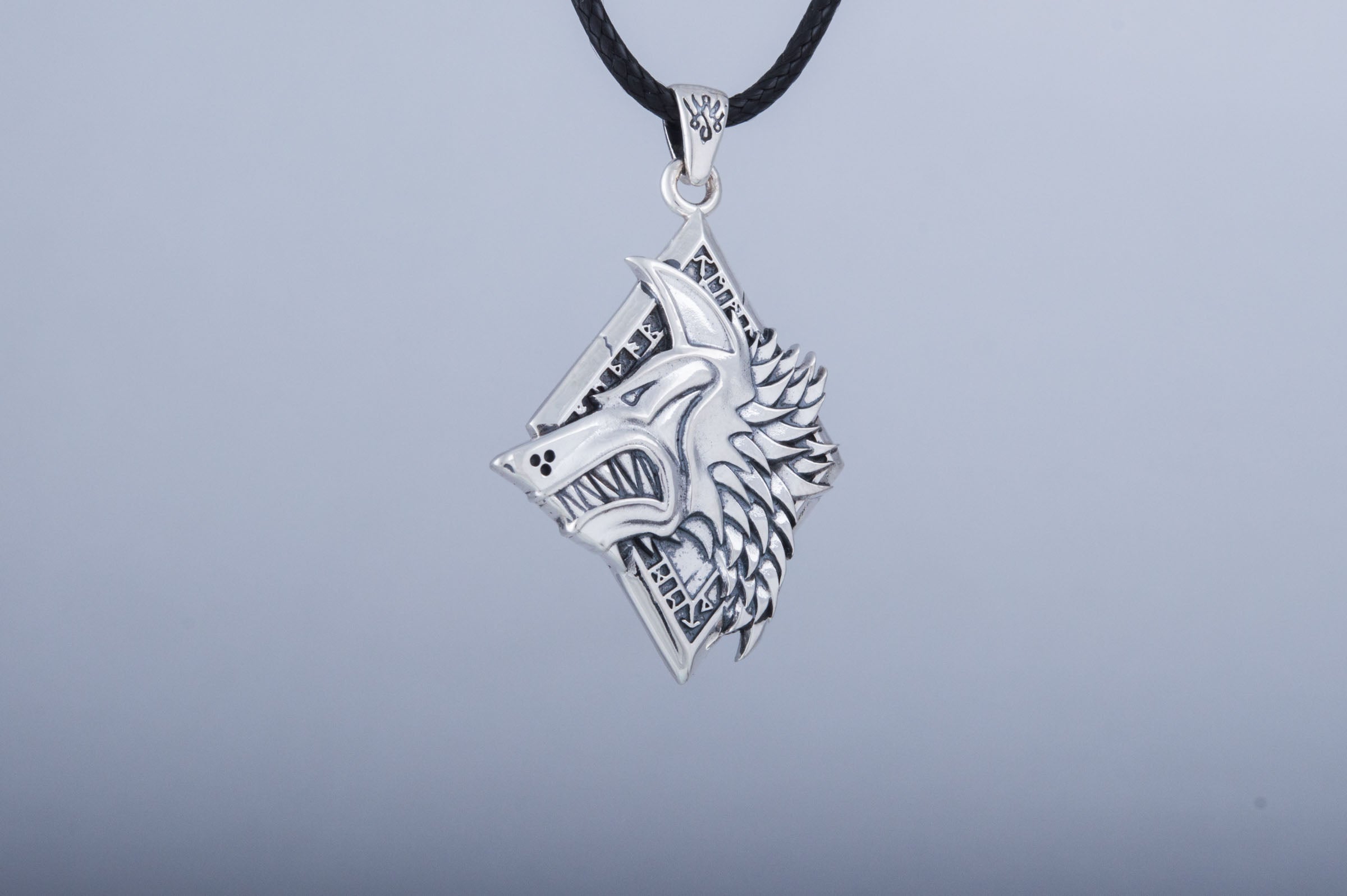 Handmade Viking Wolf Pendant | Sterling Silver, Gold, or Platinum