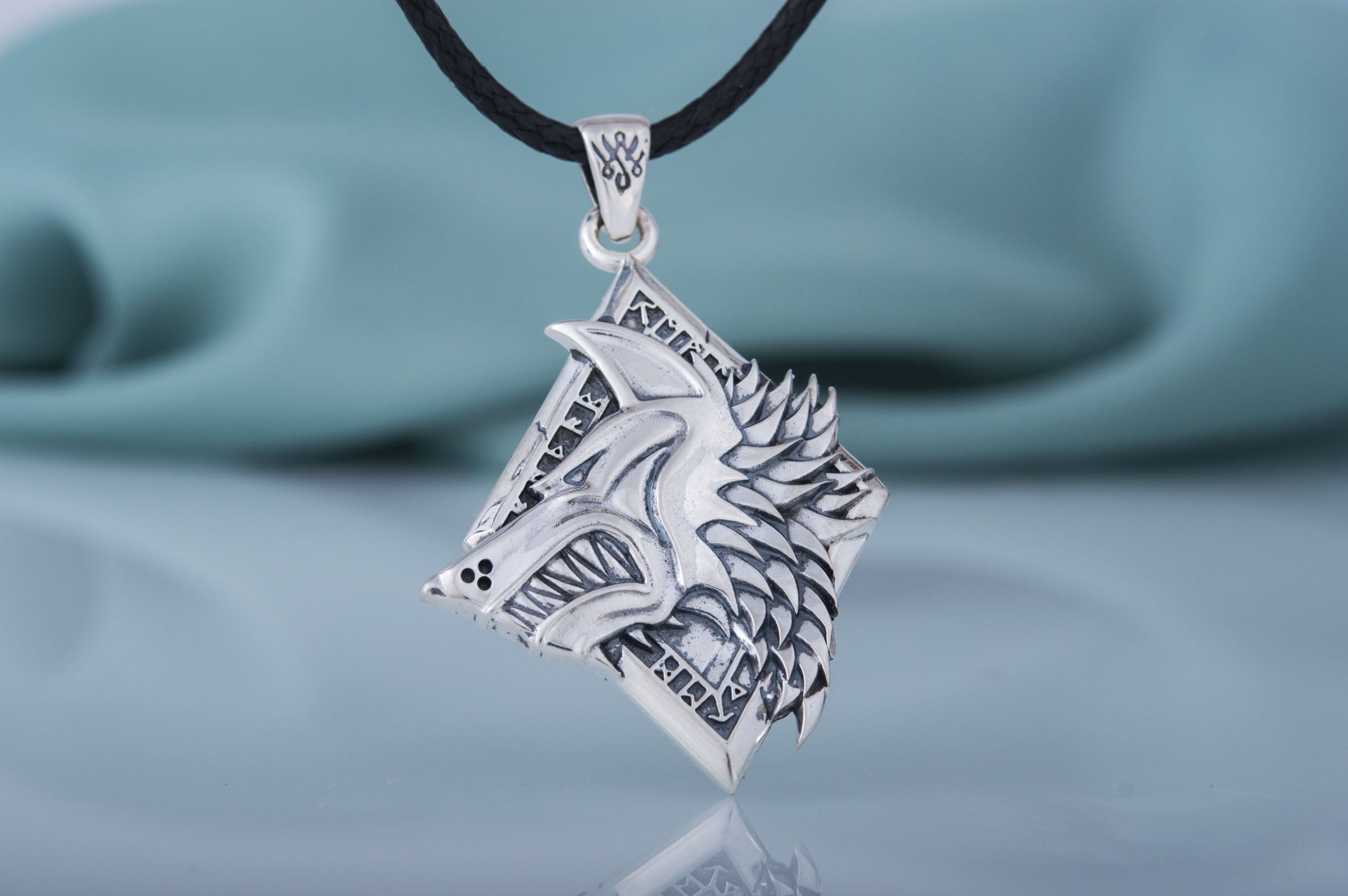 Handmade Viking Wolf Pendant | Sterling Silver, Gold, or Platinum