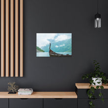 Load image into Gallery viewer, Viking Art on Canvas - &quot;Finally a Peaceful Mooring&quot;
