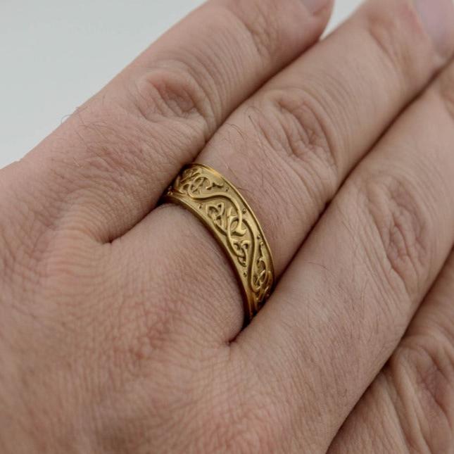 Handcrafted 14K/18K Gold Viking Ornament Ring | Historical Heirloom