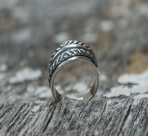 Womens Viking Ring in Sterling Silver