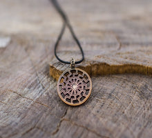 Load image into Gallery viewer, Viking Black Sun Symbol Pendant | Bronze Amulet | Historical Reenactment Jewelry
