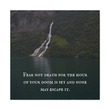 Load image into Gallery viewer, Viking Quote Wall Art - Fear Not Death Quote Viking Wall Art
