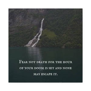Viking Quote Wall Art - Fear Not Death Quote Viking Wall Art