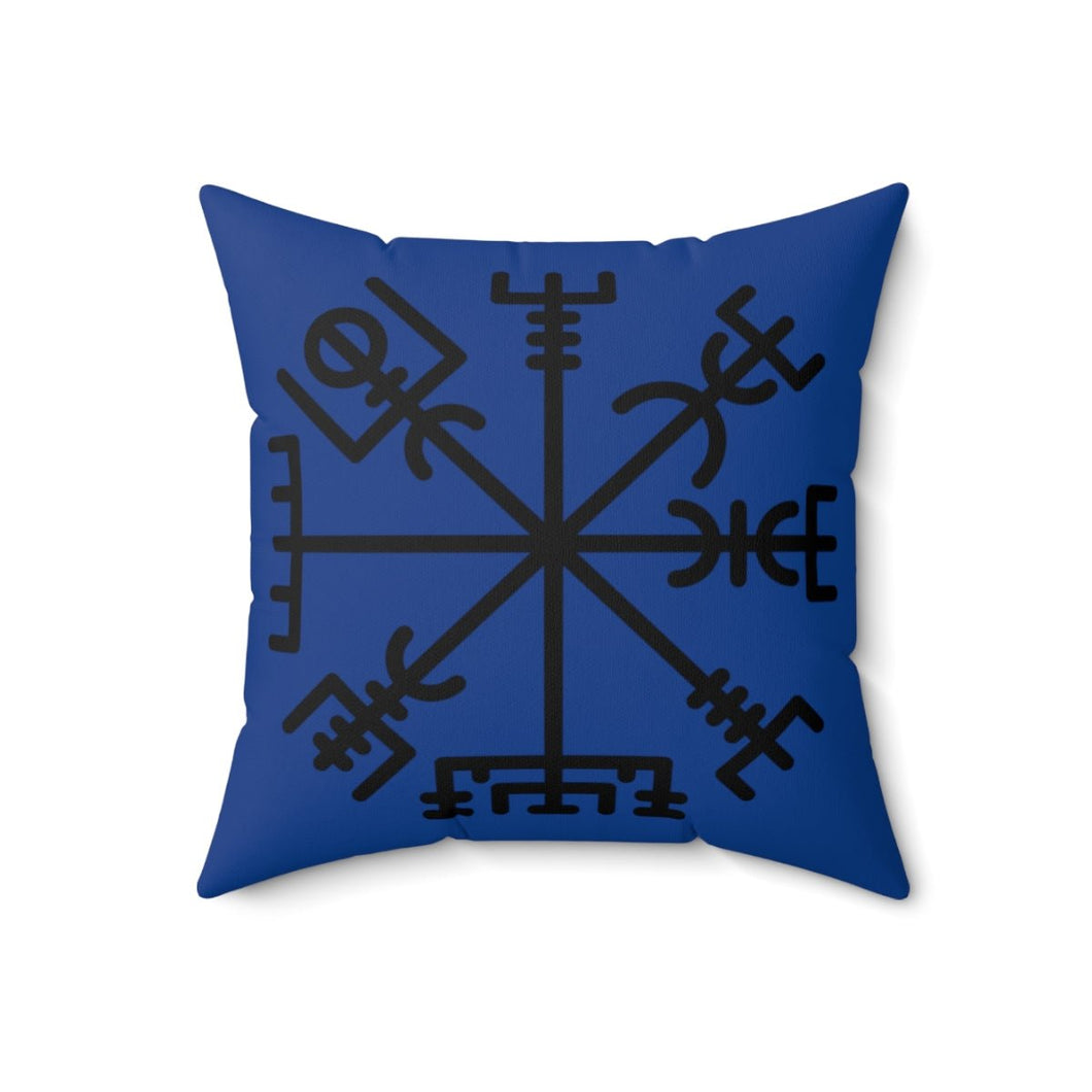 Viking Vegvisir Rune Symbol Cushion