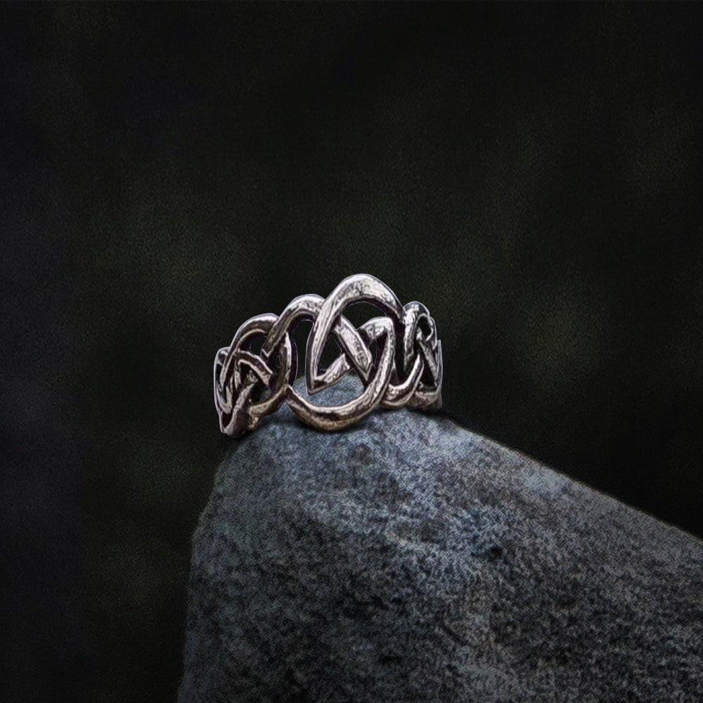 Handcrafted Sterling Silver Celtic Knot Ring | Ornate Historical Jewelry