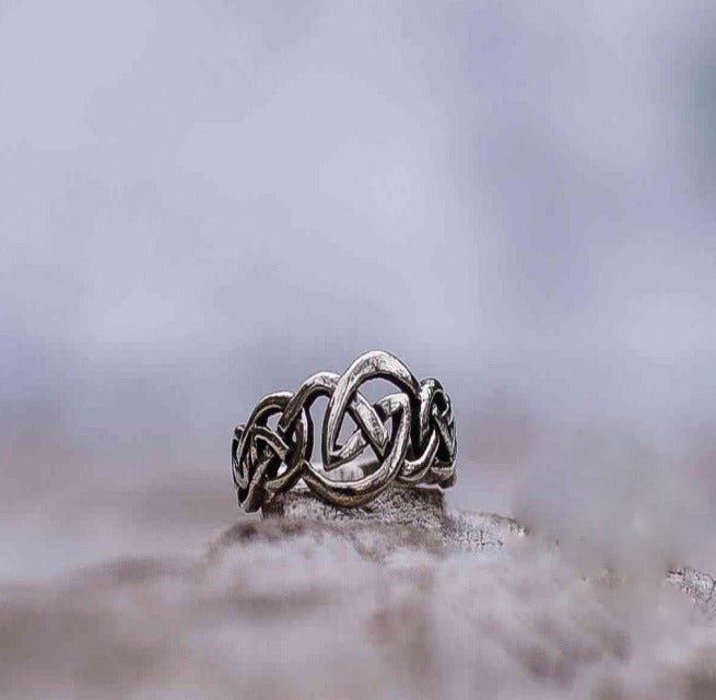 Handcrafted Sterling Silver Celtic Knot Ring | Ornate Historical Jewelry