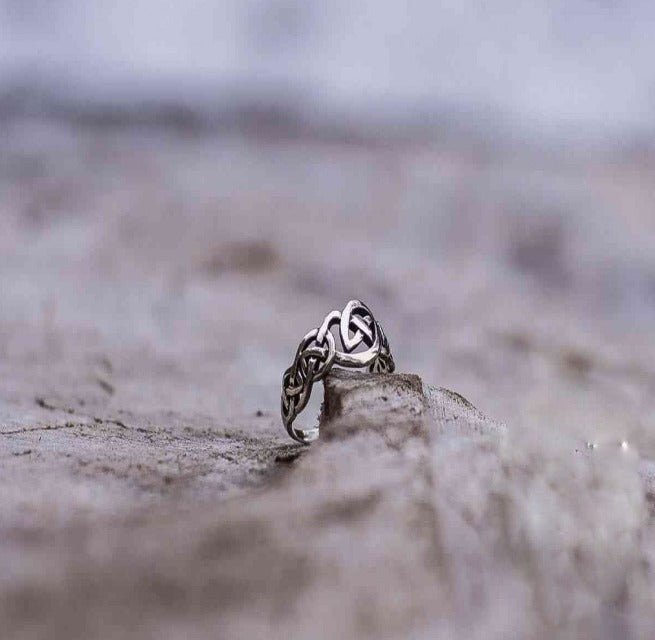 Handcrafted Sterling Silver Celtic Knot Ring | Ornate Historical Jewelry