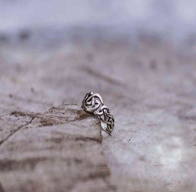 Handcrafted Sterling Silver Celtic Knot Ring | Ornate Historical Jewelry