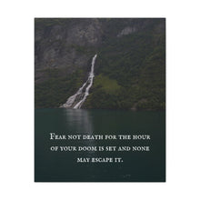 Load image into Gallery viewer, Viking Quote Wall Art - Fear Not Death Quote Viking Wall Art

