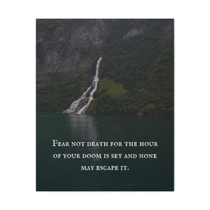 Viking Quote Wall Art - Fear Not Death Quote Viking Wall Art