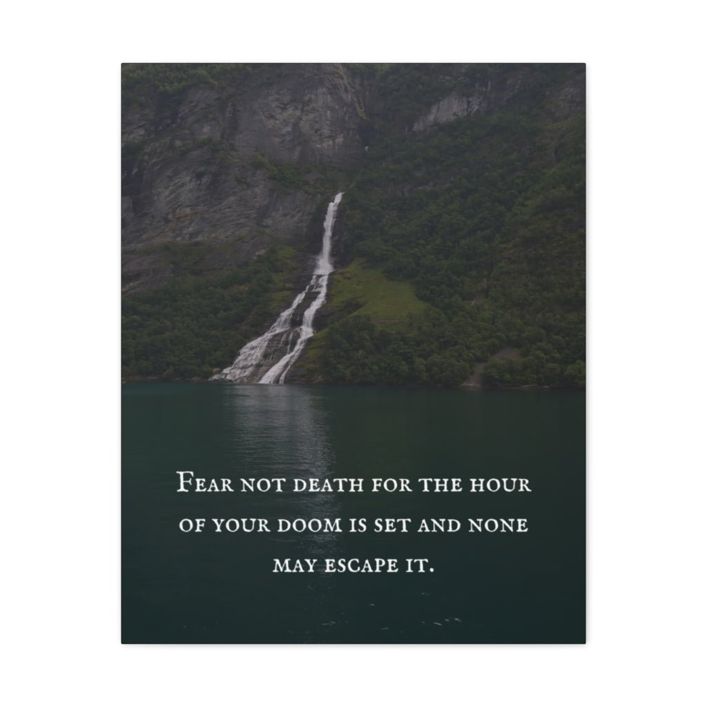 Viking Quote Wall Art - Fear Not Death Quote Viking Wall Art