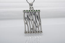 Load image into Gallery viewer, Norse Sterling Silver Pendant With Yggdrasil Tree And Gems, Unique Handmade Jewelry
