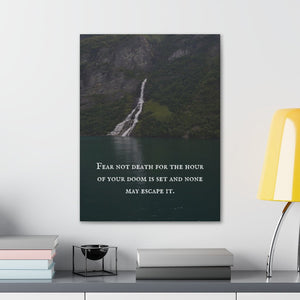 Viking Quote Wall Art - Fear Not Death Quote Viking Wall Art