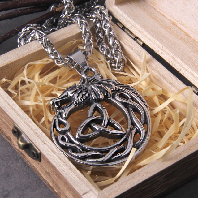 Dragon Stainless Steel Necklace with Pendant Triangle