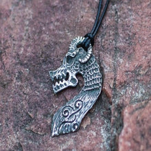 Load image into Gallery viewer, Drakkar Pendant Sterling Silver Unique Viking Ship Necklace
