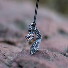 Load image into Gallery viewer, Drakkar Pendant Sterling Silver Unique Viking Ship Necklace
