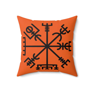 Viking Vegvisir Rune Symbol Cushion