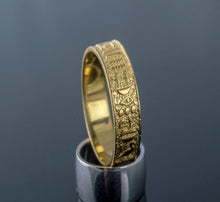 Load image into Gallery viewer, Viking-Inspired 14K Gold Egyptian Hieroglyphic Ring | Handcrafted
