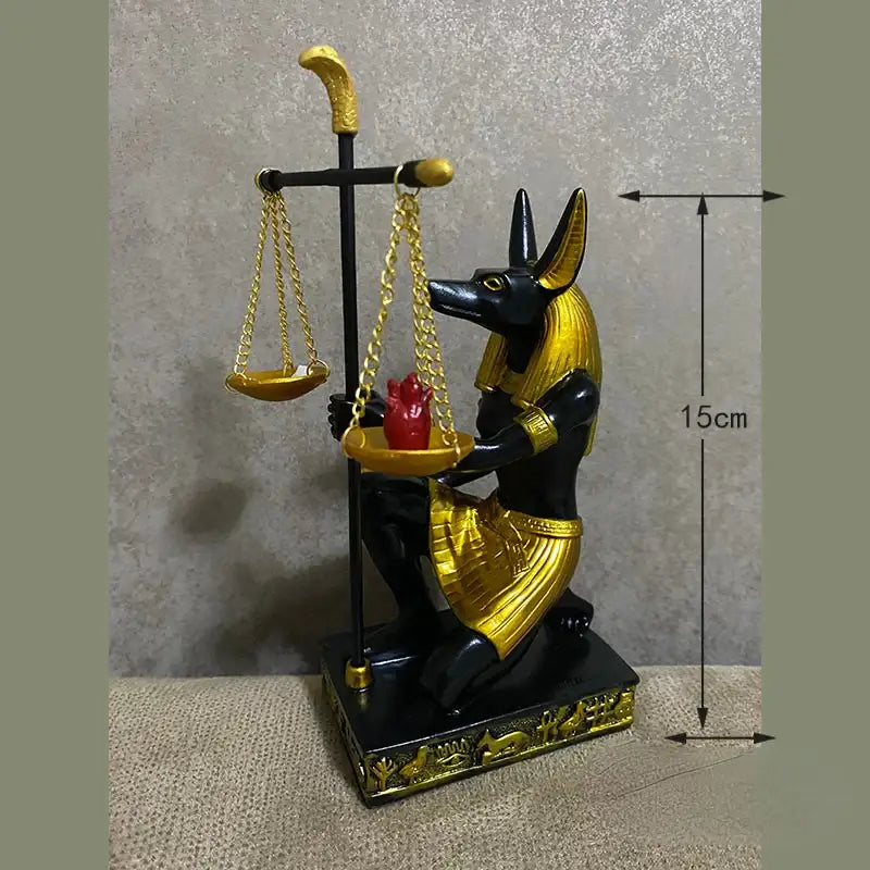 Egyptian Gods Anubis Balance Statue -