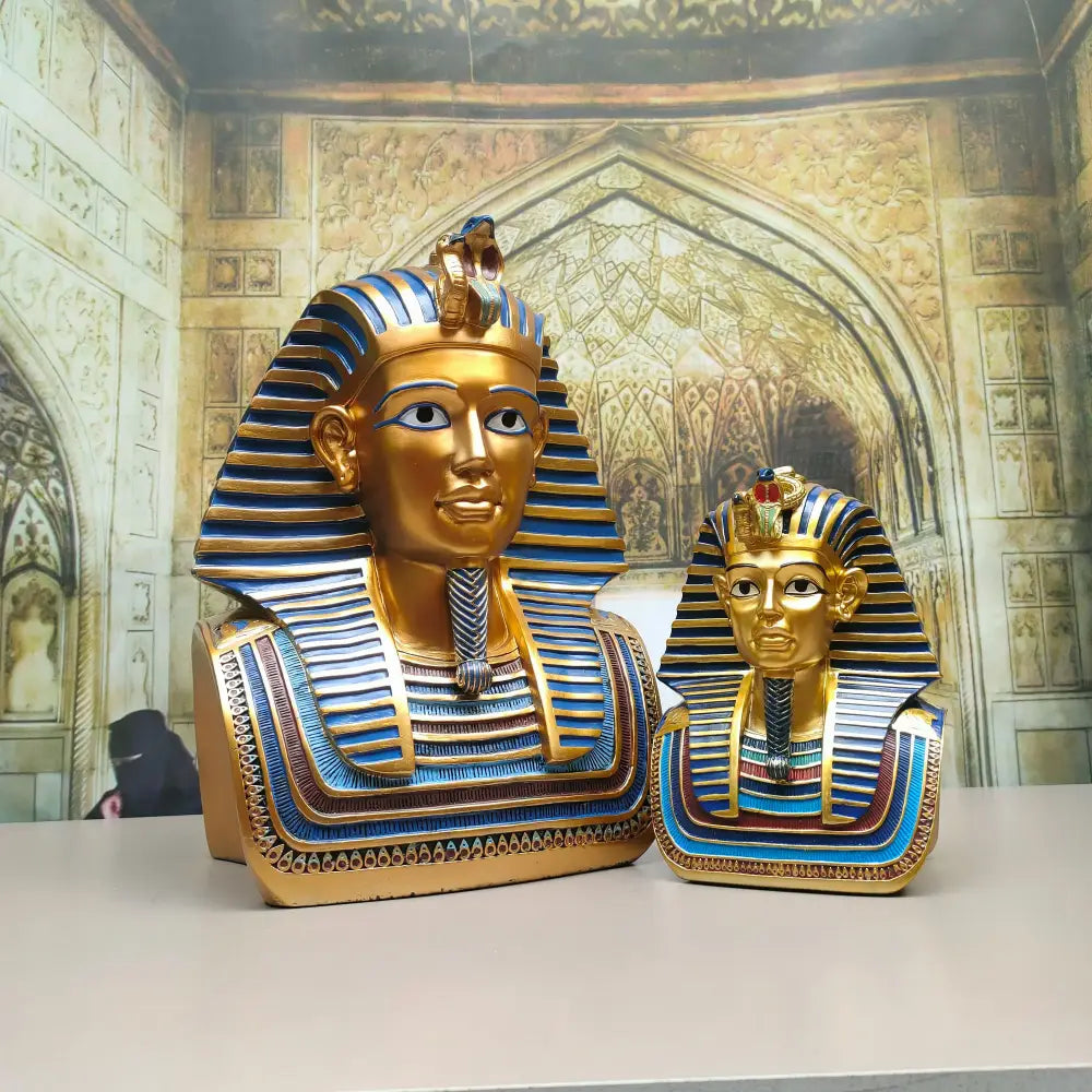 Egyptian Pharaoh Tutankhamun Bust Statue