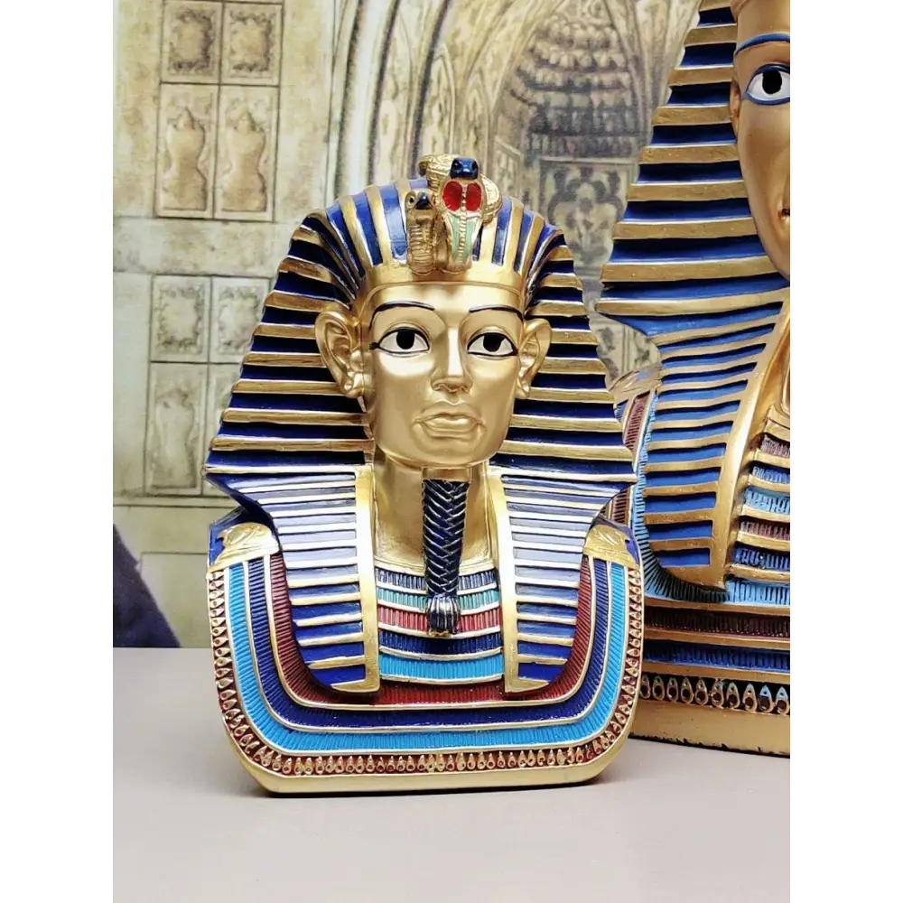 Egyptian Pharaoh Tutankhamun Bust Statue