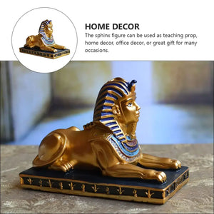Egyptian Sphinx Statue - Golden Black / 7.5X6CM
