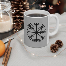 Load image into Gallery viewer, Viking Vegvisir Rune Coffee Mug
