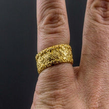 Load image into Gallery viewer, Handcrafted 14K/18K Gold Viking Ring | Norse-Inspired Flower Design
