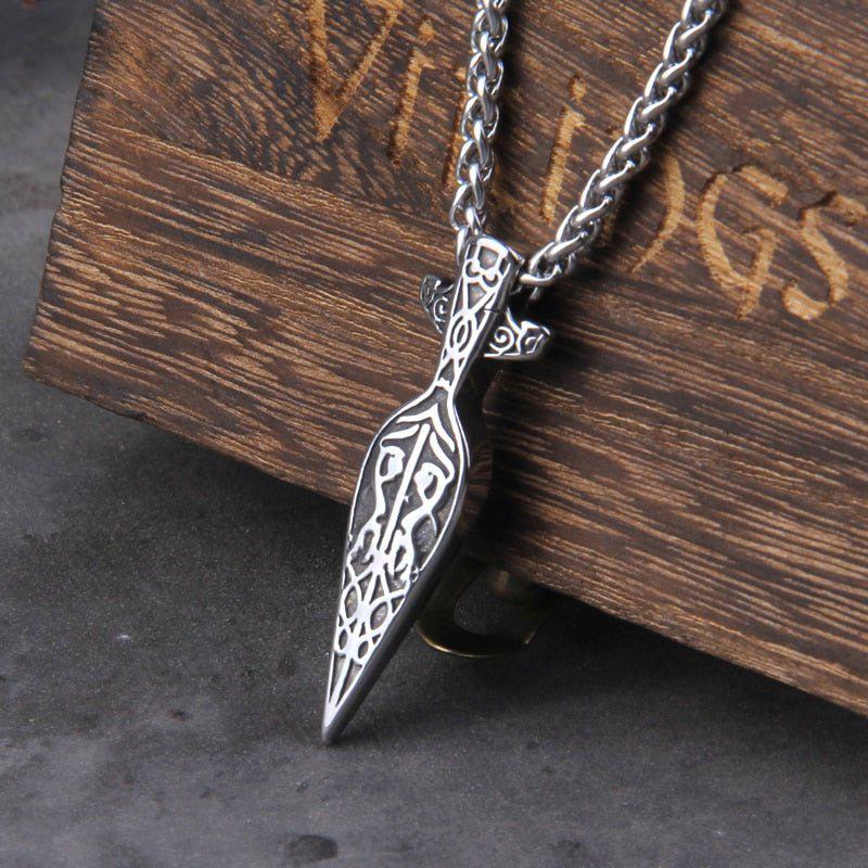 Gungnir Viking Spearhead Knotwork Necklace