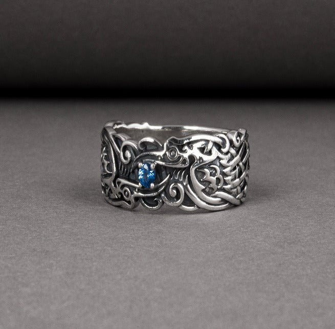 Custom Ravens of Odin Ring | 925 Silver Norse Jewelry