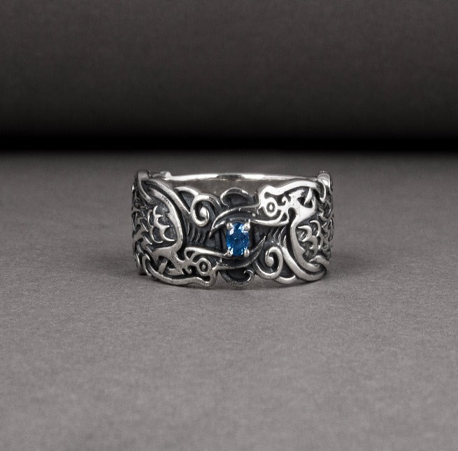 Custom Ravens of Odin Ring | 925 Silver Norse Jewelry