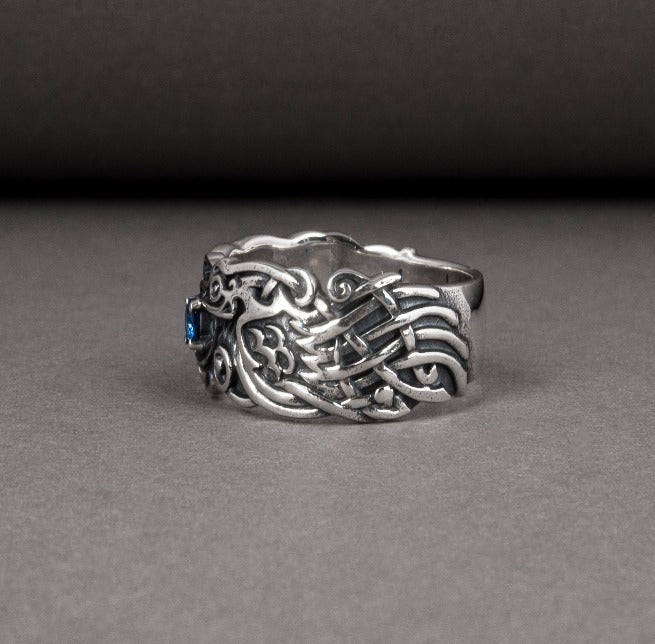 Custom Ravens of Odin Ring | 925 Silver Norse Jewelry