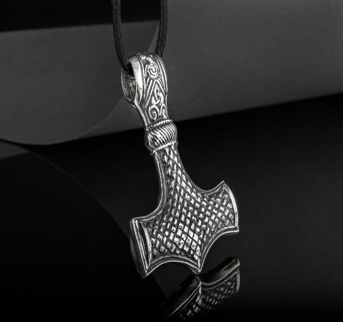 Sterling Silver Thor's Hammer Pendant | Mammen Village-Inspired Mjolnir