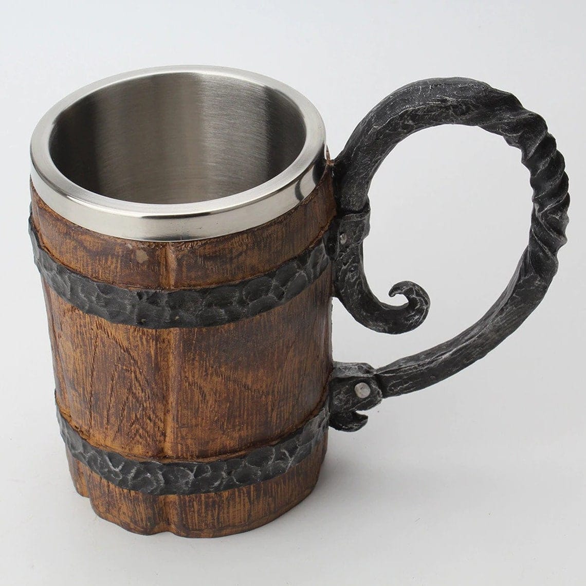 Feasting Wood and Iron Modern Viking Tankard Viking Decor