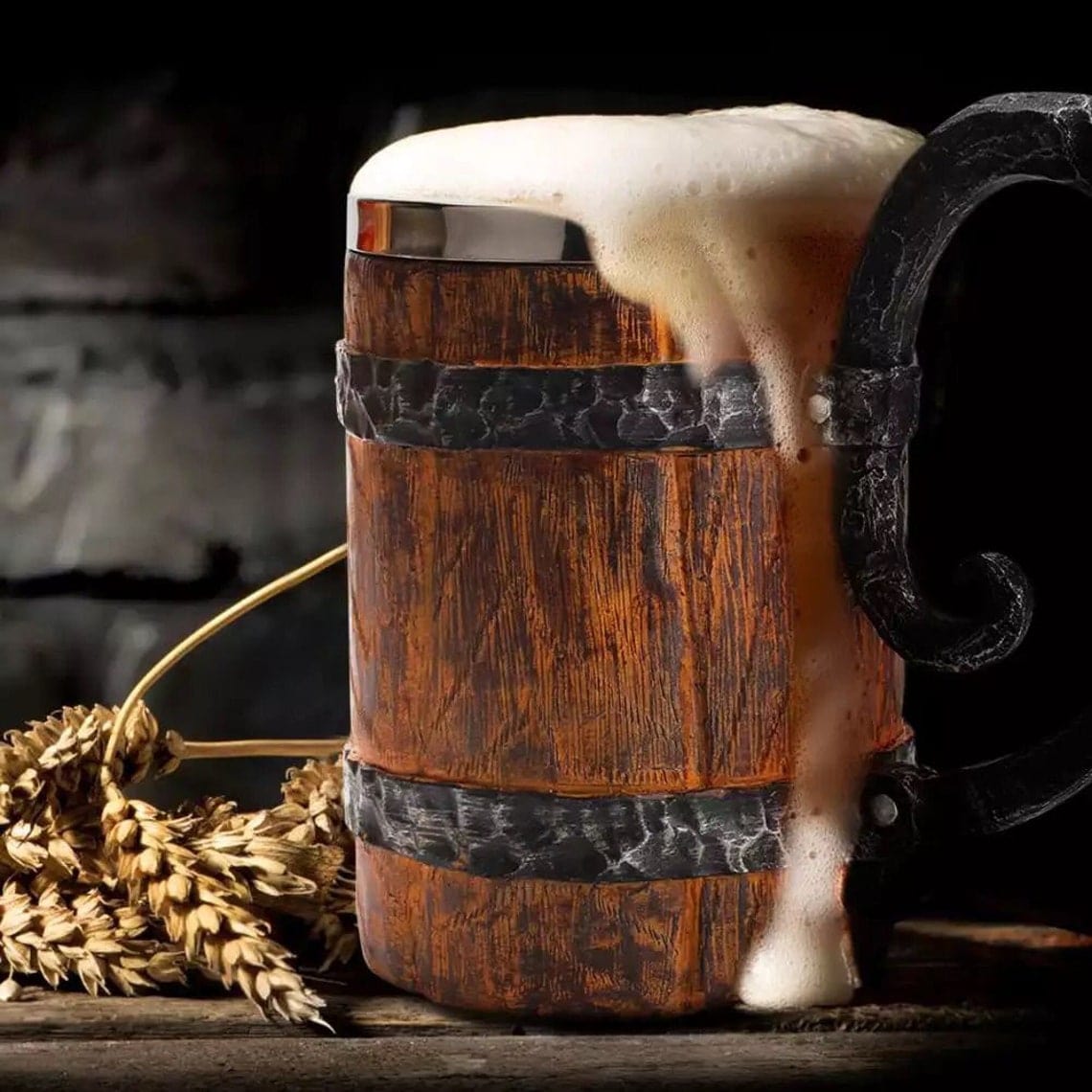 Feasting Wood and Iron Modern Viking Tankard Viking Decor