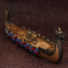 Load image into Gallery viewer, Replica Drakkar Viking Warship Incense Burner Stand Norse Decor
