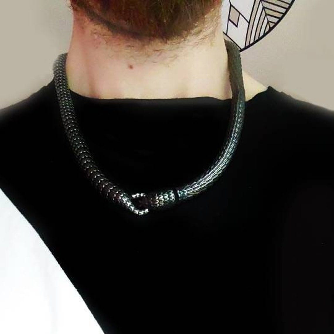 Jormungandr Segmented Viking Steel Necklace