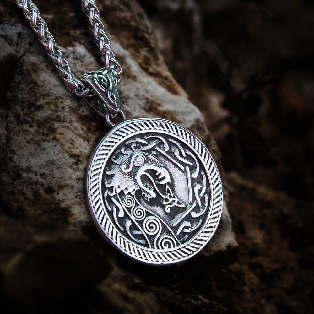 Jormungandr Serpent of Ragnarok Totem Pendant Necklace