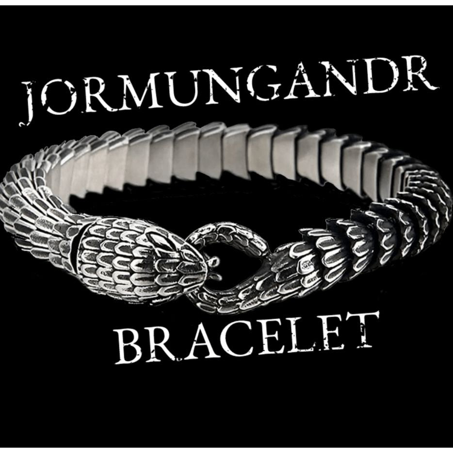 Jormungandr World-Serpent Segmented Steel Nordic Bracelet