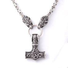 Load image into Gallery viewer, Knotwork Norse Thor&#39;s Hammer King&#39;s Chain
