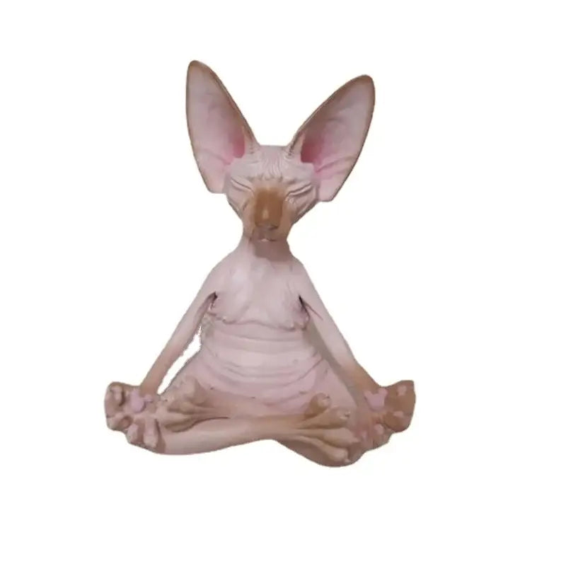 Meditation Yoga Cat Sphinx Statue