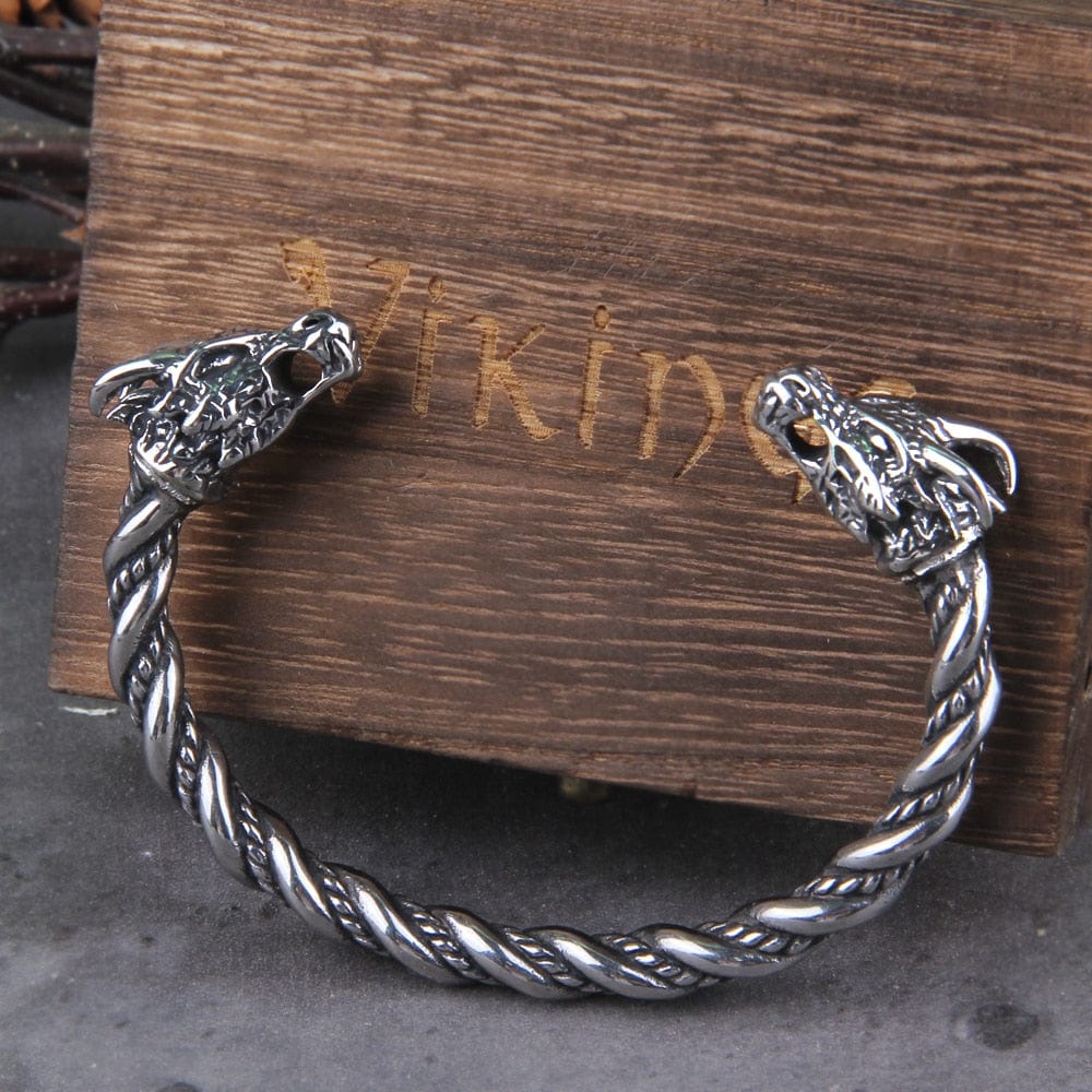 Nidhogg Dragon Head Arm Ring Torc Bracelet